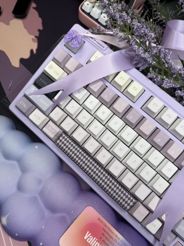 Lavender Keyboard Base Purple White Theme Caps 100 -Pretty Lavender Theme Caps - Image 6