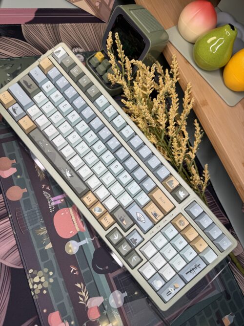 Sale! Green Base Wireless Keyboard with Artisan Keycaps - Image 2