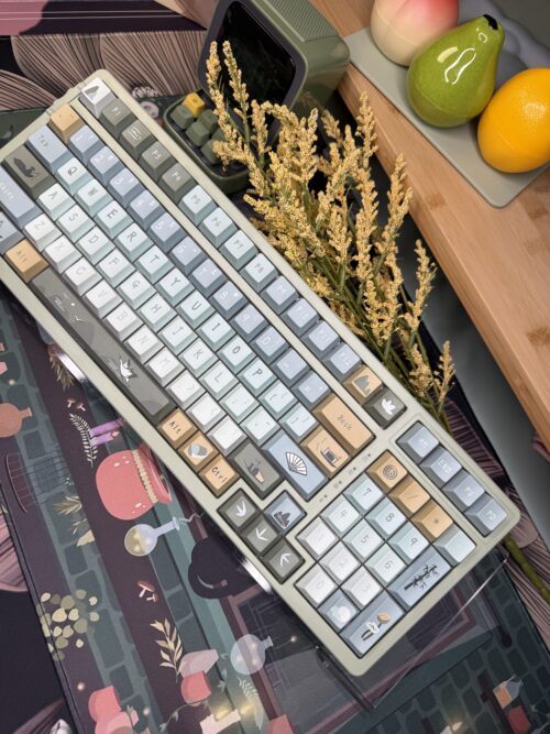 Sale! Green Base Wireless Keyboard with Artisan Keycaps - Image 9