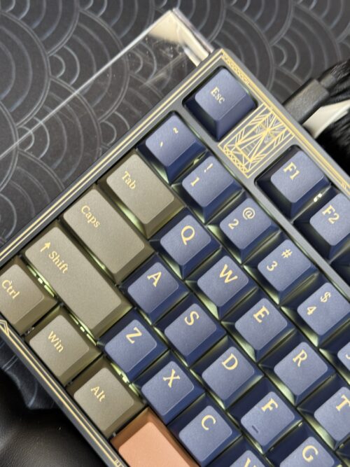 Classic Black/Blue Engraved Keyboard with Artisan Classic Keys - Image 6