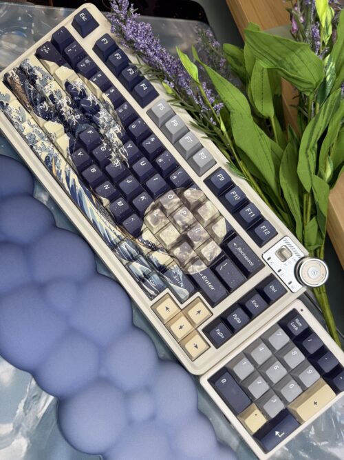 Beautiful Blue Wave Artisan Keyboard - MK75 - Image 7