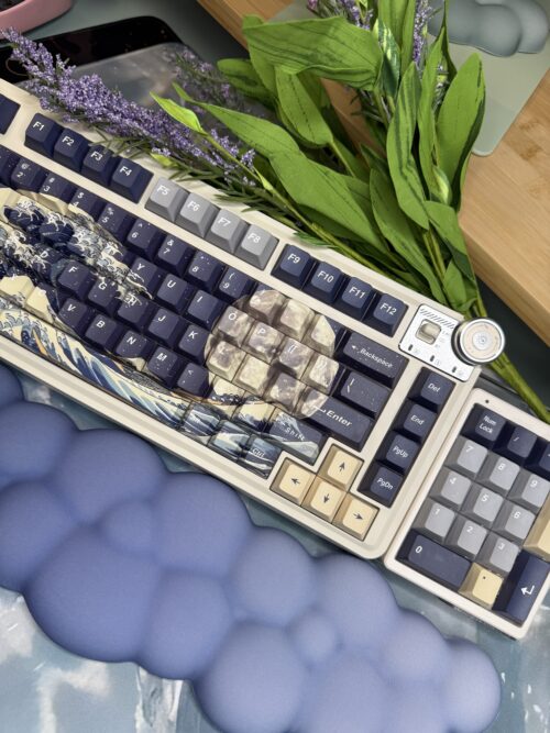 Beautiful Blue Wave Artisan Keyboard - MK75 - Image 6