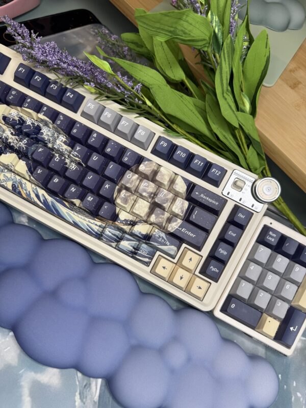 Beautiful Blue Wave Artisan Keyboard Cream Base Color - Image 6