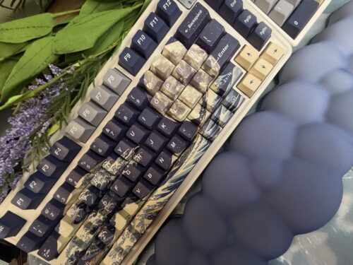 Beautiful Blue Wave Artisan Keyboard - MK75 - Image 3