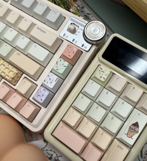 Pastel Themed Creme Color Base MK75 - Modified Artisan Keycaps - Image 7