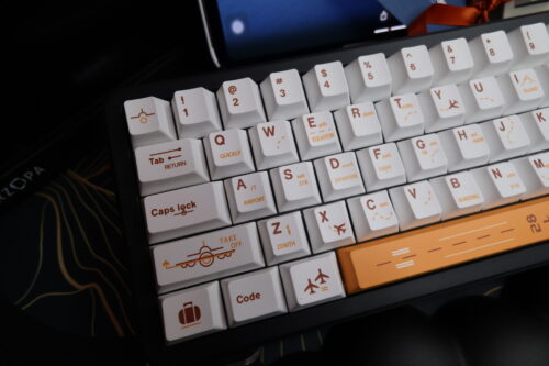 Aviator Keycaps - Airplane Lovers! Modified Mechanical Board (Light Weight) for Travel - Wireless - Image 9