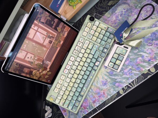 Green Garden Frog Artisan Keycaps - 100 Green Base Mechanical Keyboard - Image 4