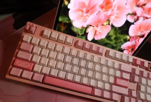 Pink Aluminum Base ~ Pink White Keycaps - Wireless Tri-mode KeydousNJ98 - Image 13