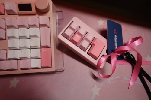 Pink Aluminum Base ~ Pink White Keycaps - Wireless Tri-mode KeydousNJ98 - Image 9