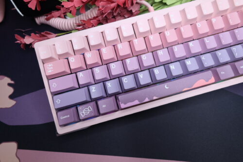 Pink Base Modified Lucky65 Keyboard Artisan Keycaps - Wireless Tri-mode - Image 4