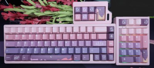 Pink Base Modified Lucky65 Keyboard Artisan Keycaps - Wireless Tri-mode - Image 6