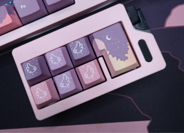 Pink Base Modified Lucky65 Keyboard Artisan Keycaps - Wireless Tri-mode - Image 3