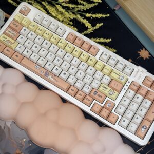 Sale! Yellow Cat Themed AUSDOM 98Pro Wireless Mechanical Keyboard