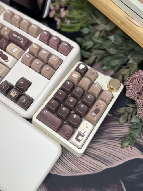 Tan and Brown Theme Modified Butter added artisan Keycaps (cat/coffee/browns) Wireless Custom - Image 16