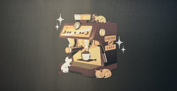 Coffee and Cats Themed - Tan and Brown Theme Modified Custom Wireless B87 Creme Color Base - Image 9
