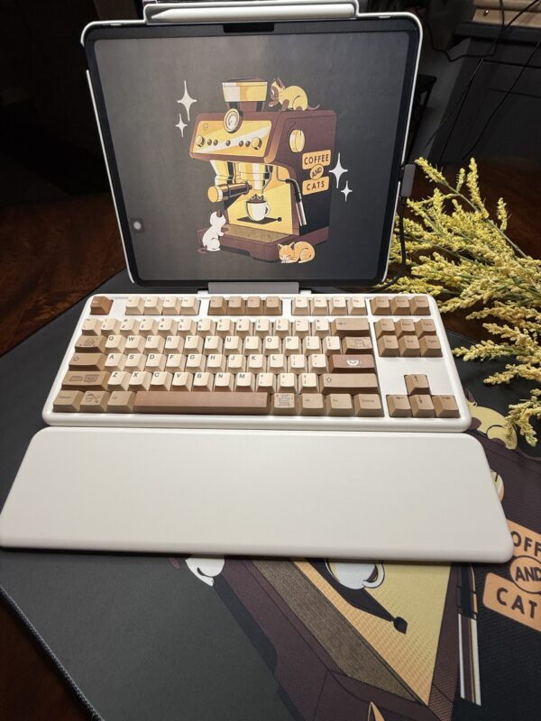 Coffee and Cats Themed - Tan and Brown Theme Modified Custom Wireless B87 Creme Color Base - Image 10