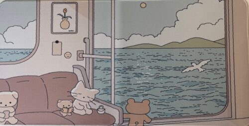 DeskMat - Boat Window Scene 12x23