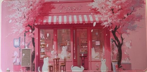 DeskMat - White Cat Cafe Awning 12x23