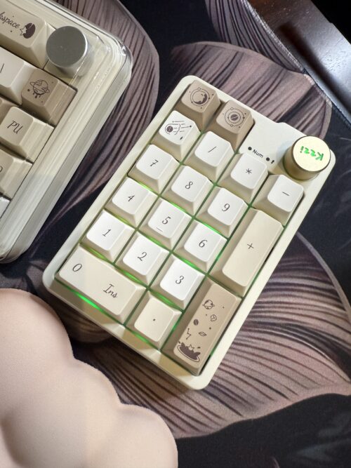 Cream Base Tan Coffee Bean Design with Flowers Artisan Modified 68 - Wireless - Image 13