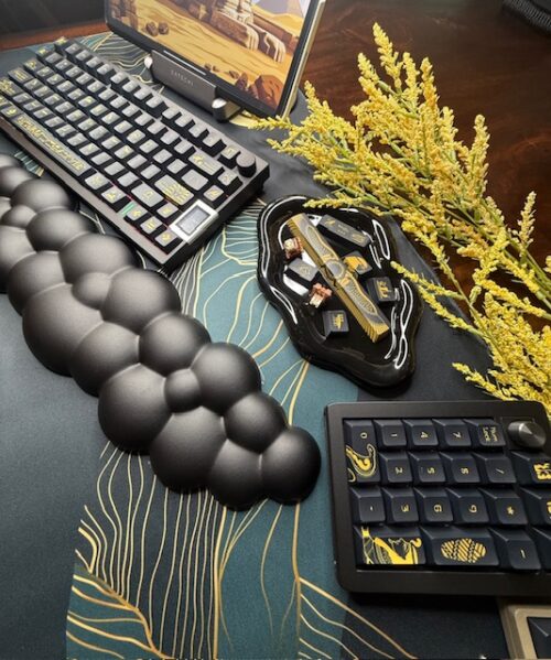 Black Egyptian Pharaoh Theme Custom Modified Artisan Keyboard Wireless-75% - Image 12