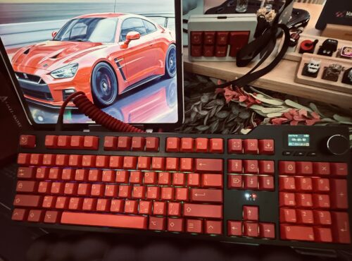 Red and Black Base Custom Mechanical Keyboard Artisan Caps - Image 5