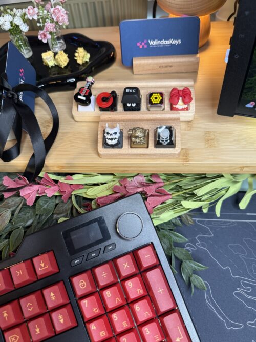 Red and Black Base Custom Mechanical Keyboard Artisan Caps - Image 7