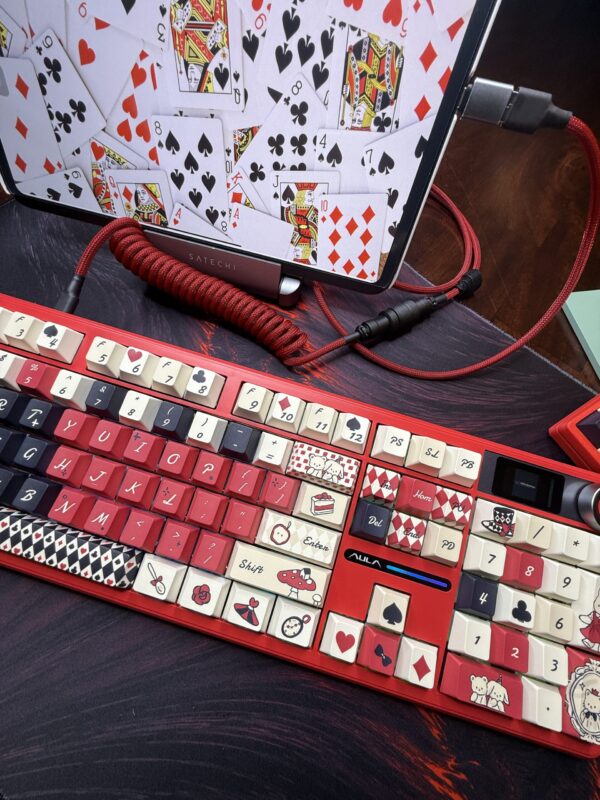 Black and Red Card Game Artisan Theme Keyboard - LCD Screen - Image 10