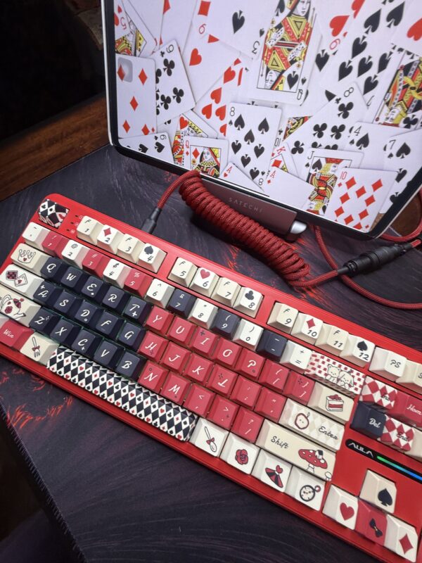 Black and Red Card Game Artisan Theme Keyboard - LCD Screen - Image 11