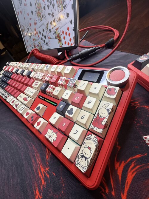 Black and Red Card Game Artisan Theme Keyboard - LCD Screen - Image 14