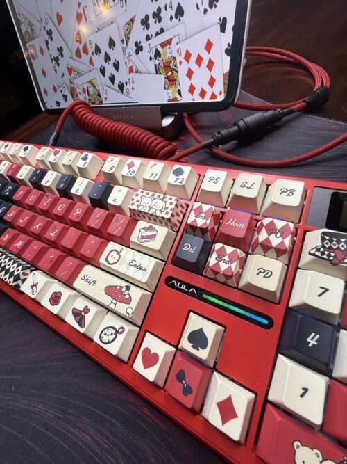 Black and Red Card Game Artisan Theme Keyboard - LCD Screen - Image 15
