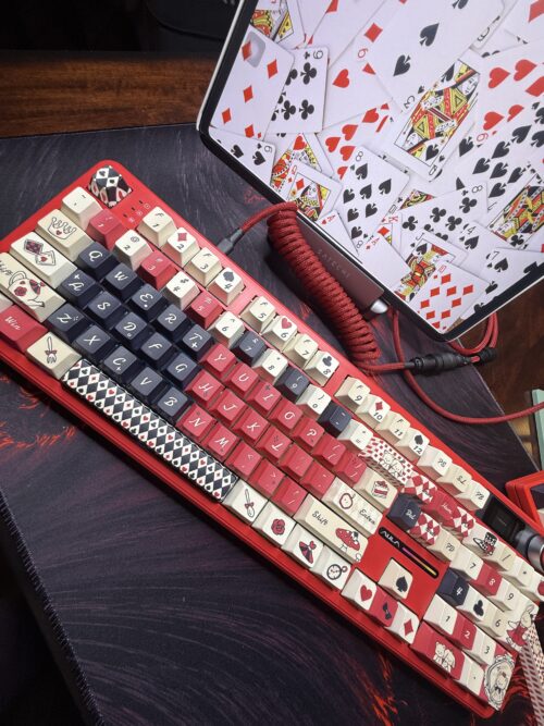 Black and Red Card Game Artisan Theme Keyboard - LCD Screen - Image 16