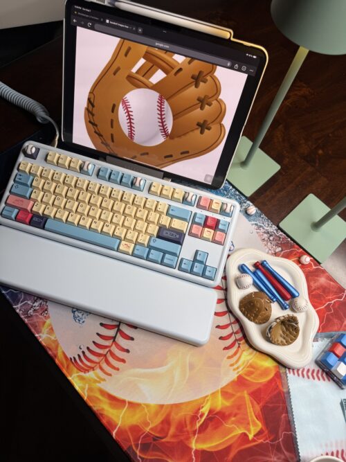 Baseball Theme Desk Set - Mechanical Keyboard
