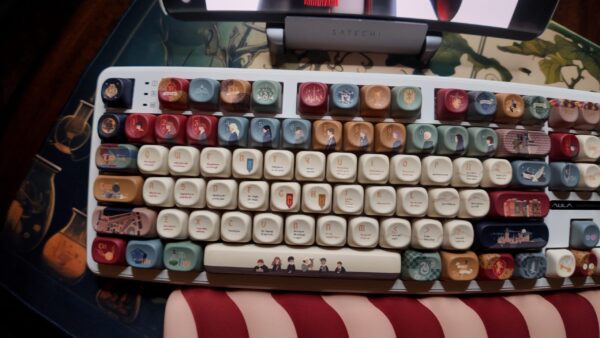 Full Kit Modified Cream Base Owl Theme(TM) Keyboard Artisan Desk Set - Image 23