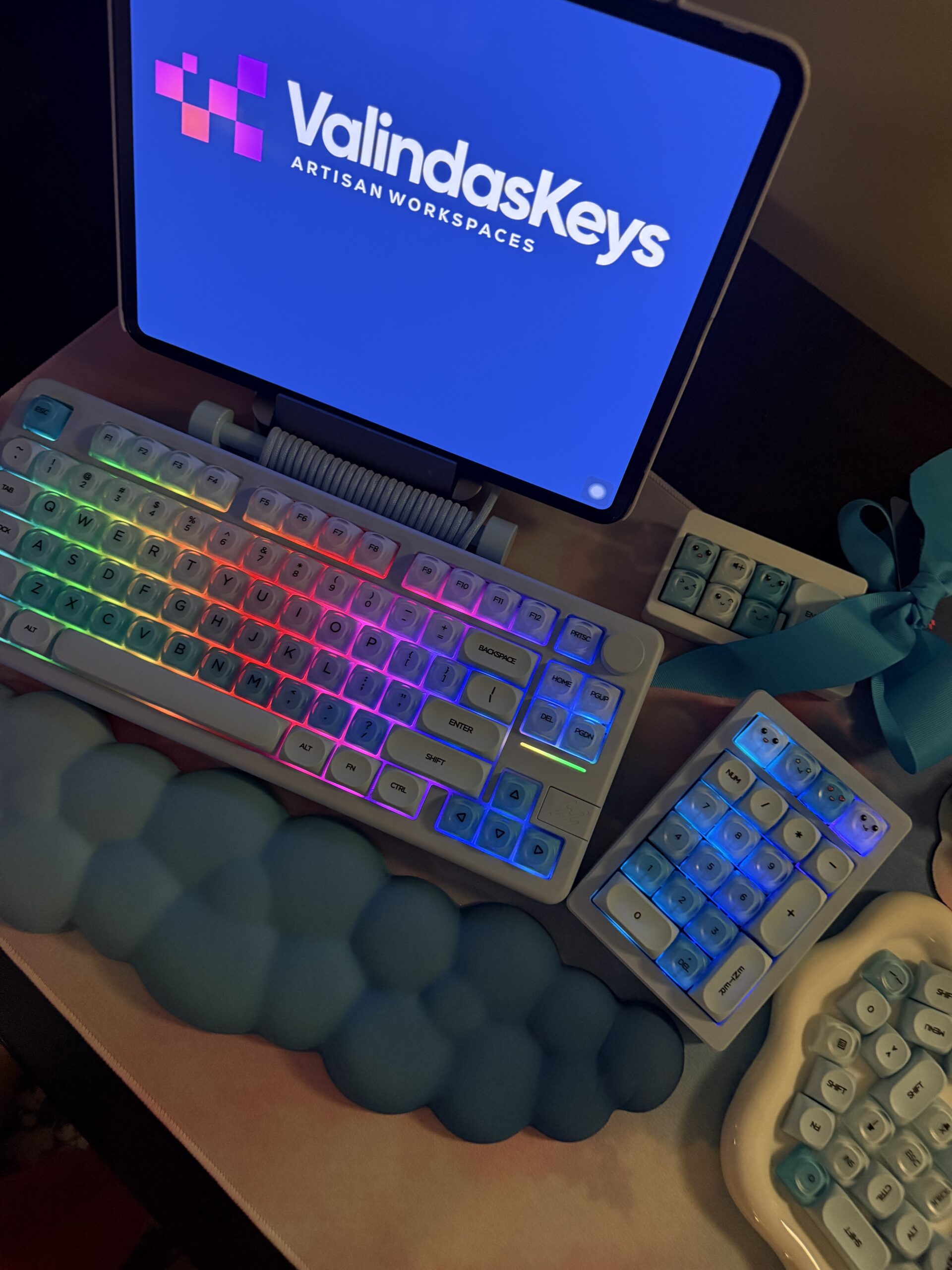Dreamy Light Blue Perfection - Blue Base Mechanical Keyboard by ValindasKeys - Image 41