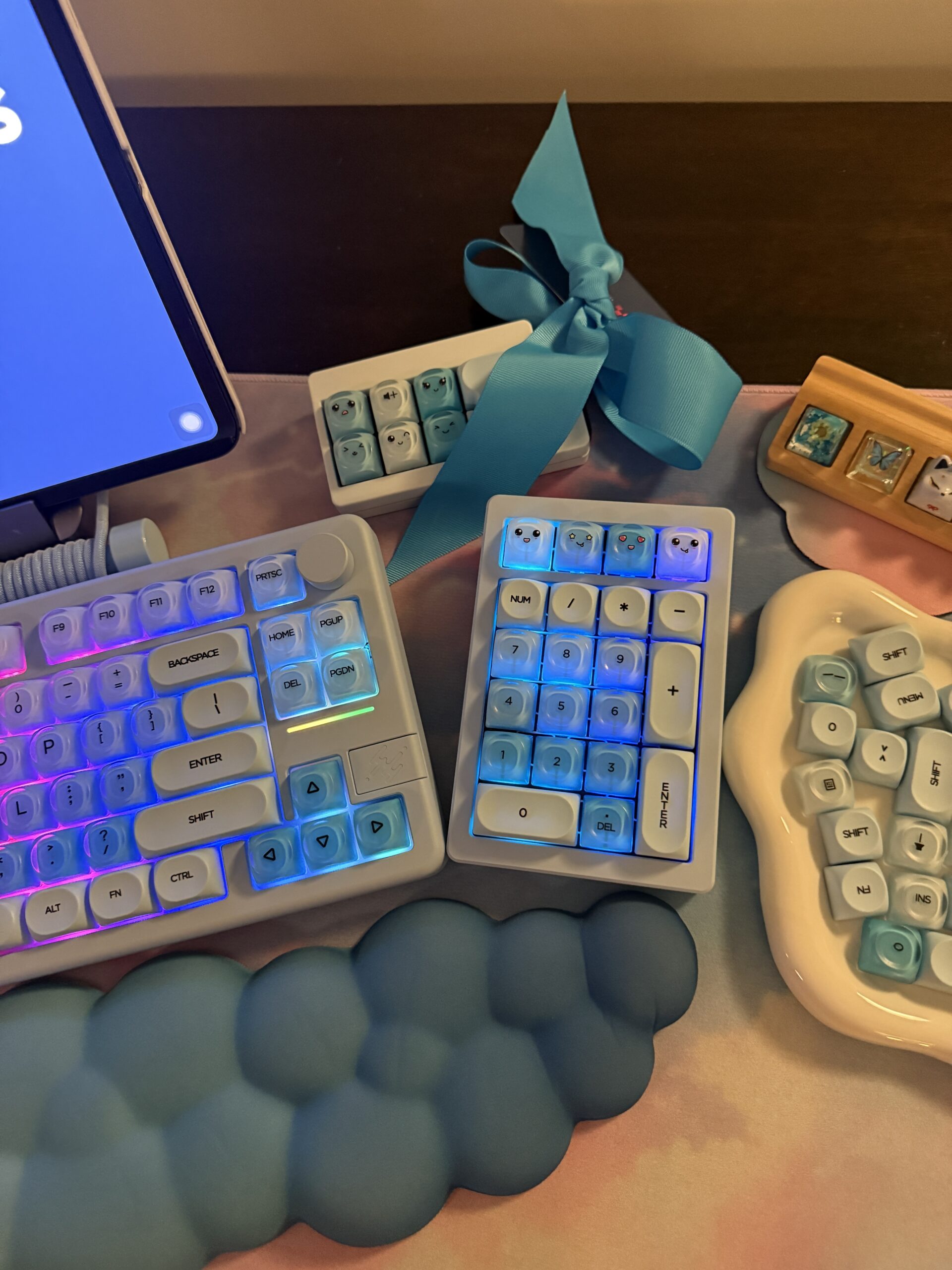 Dreamy Light Blue Perfection - Blue Base Mechanical Keyboard by ValindasKeys - Image 40