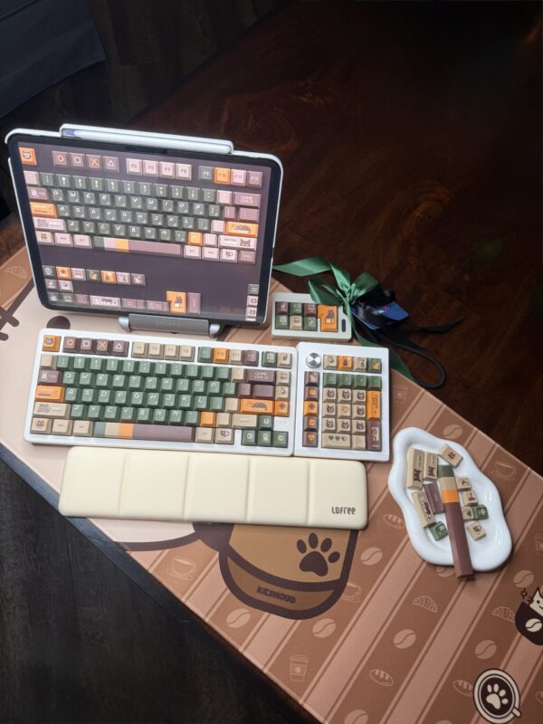 Full Kit: Beige Base Retro Green Custom 'Game Over' Artisan - 75% Cushion Feel Cute - Image 10