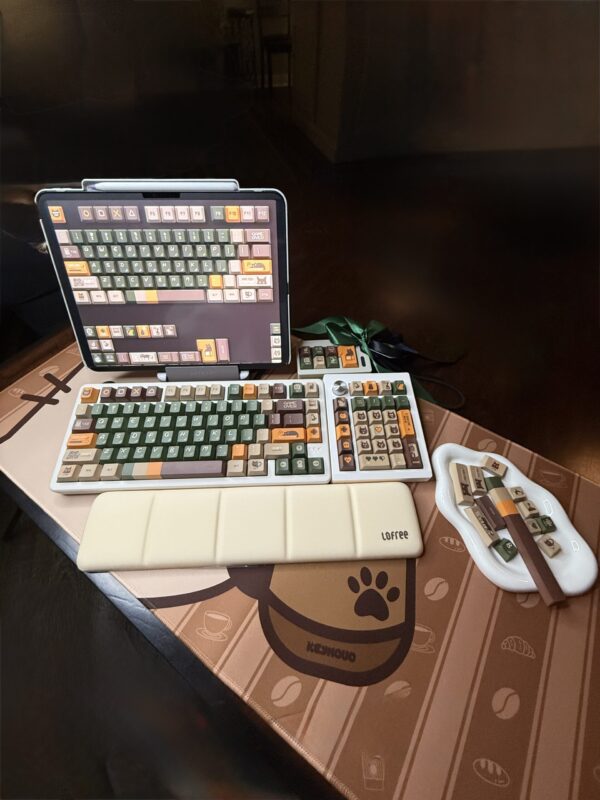 Full Kit: Beige Base Retro Green Custom 'Game Over' Artisan - 75% Cushion Feel Cute - Image 26