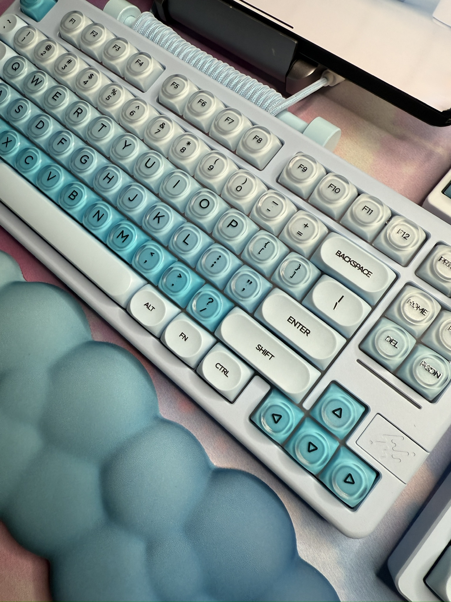Dreamy Light Blue Perfection - Blue Base Mechanical Keyboard by ValindasKeys - Image 35