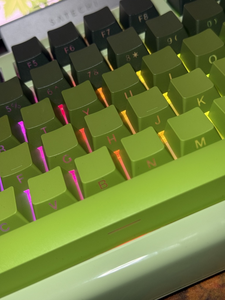 Light Green Ombre Modified Custom 81% Mechanical Keyboard by ValindasKeys - Image 28