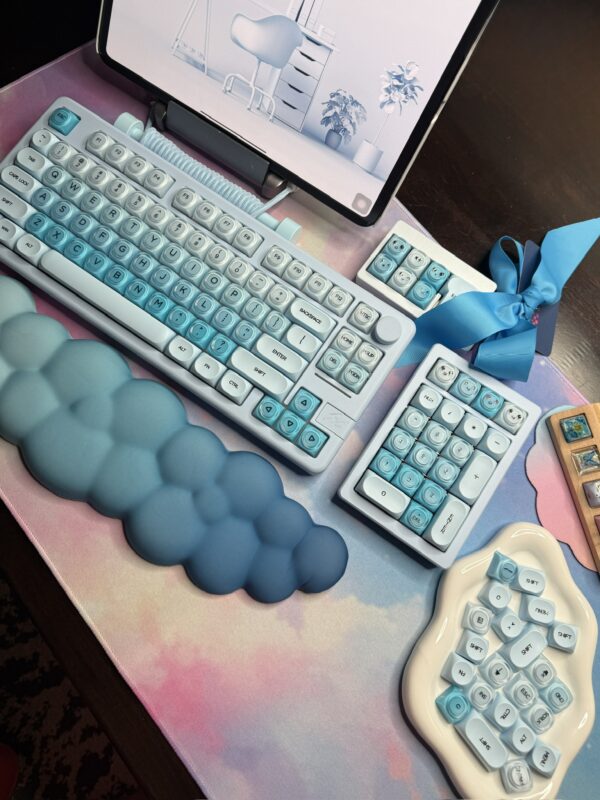 Dreamy Light Blue Perfection - Blue Base Mechanical Keyboard by ValindasKeys - Image 27