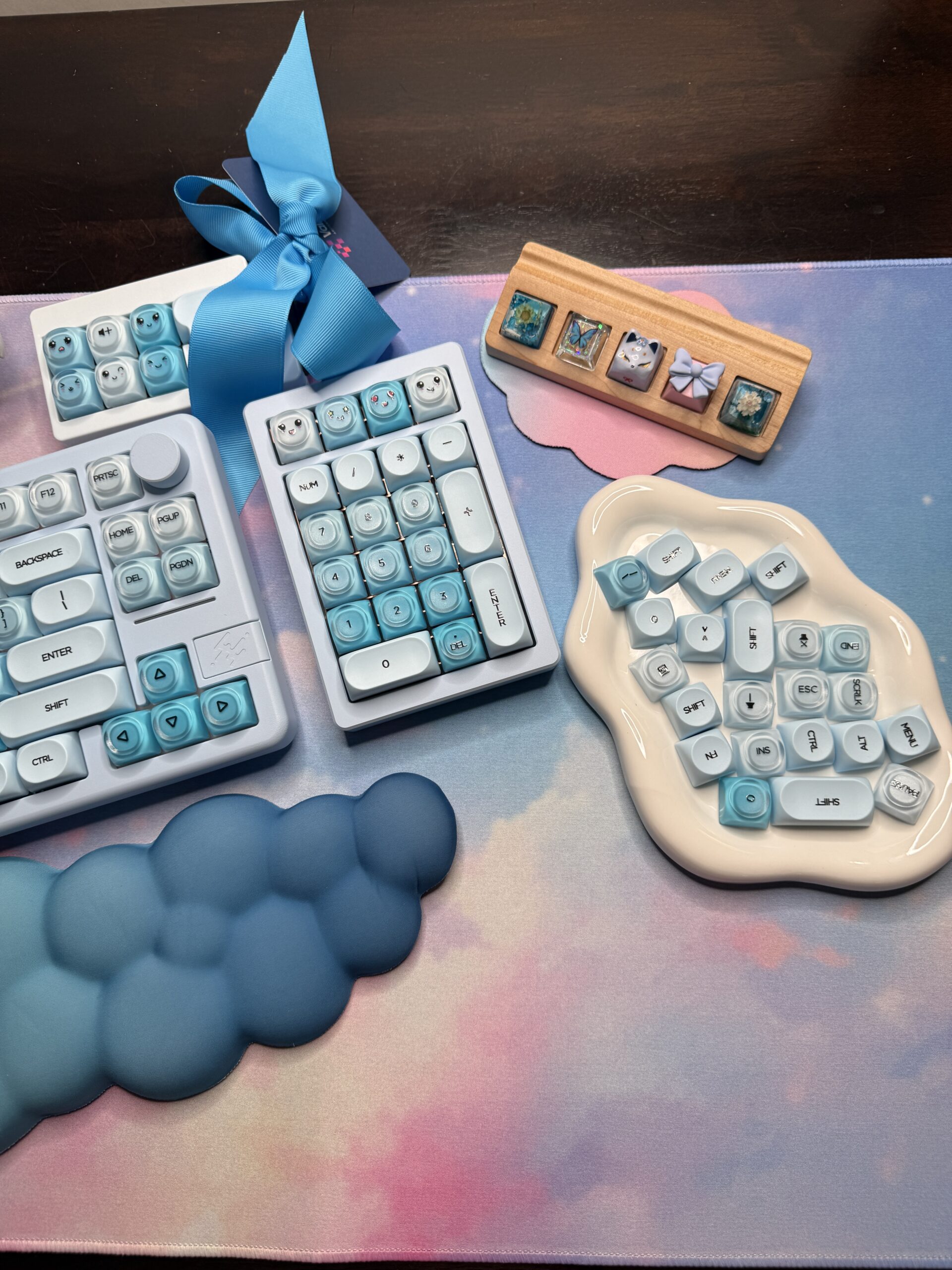 Dreamy Light Blue Perfection - Blue Base Mechanical Keyboard by ValindasKeys - Image 10