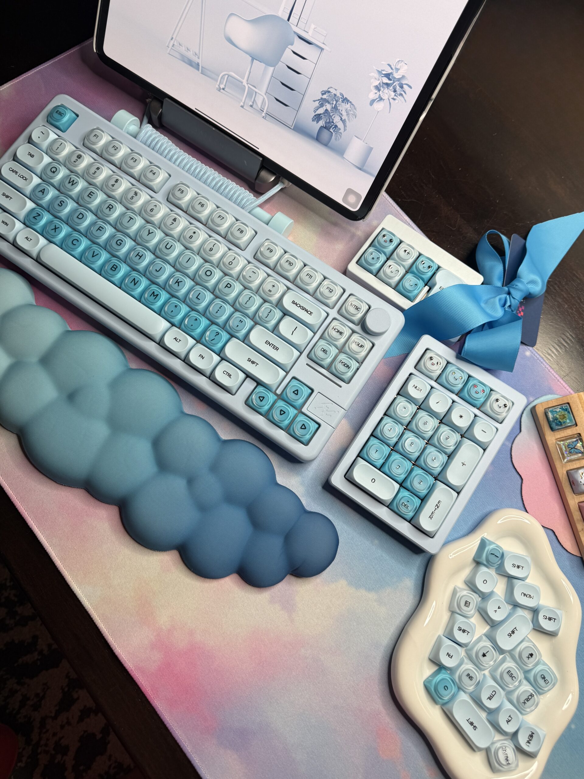 Dreamy Light Blue Perfection - Blue Base Mechanical Keyboard by ValindasKeys - Image 24
