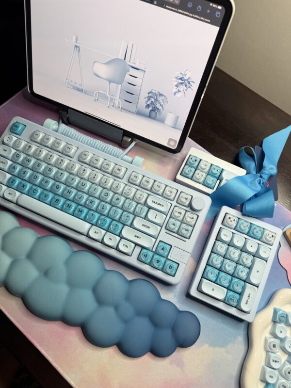 Dreamy Light Blue Perfection - Blue Base Mechanical Keyboard by ValindasKeys - Image 11