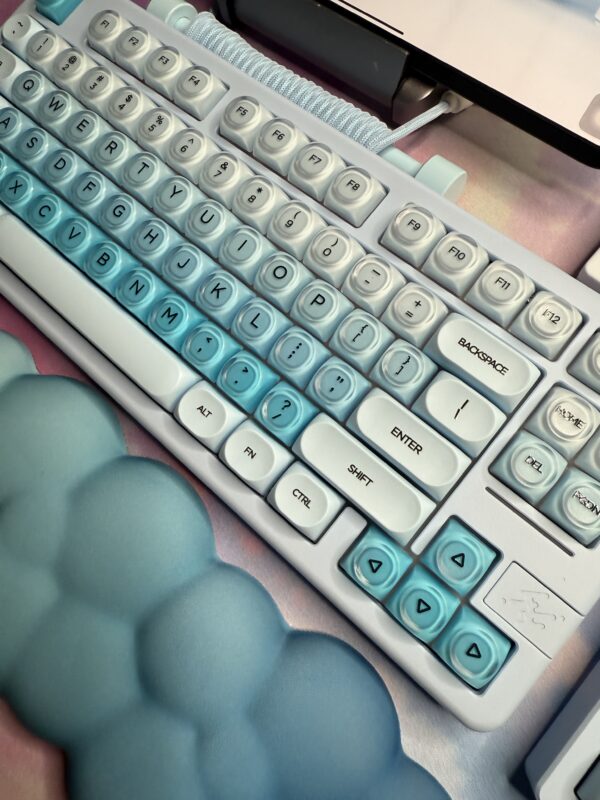 Dreamy Light Blue Perfection - Blue Base Mechanical Keyboard by ValindasKeys - Image 5