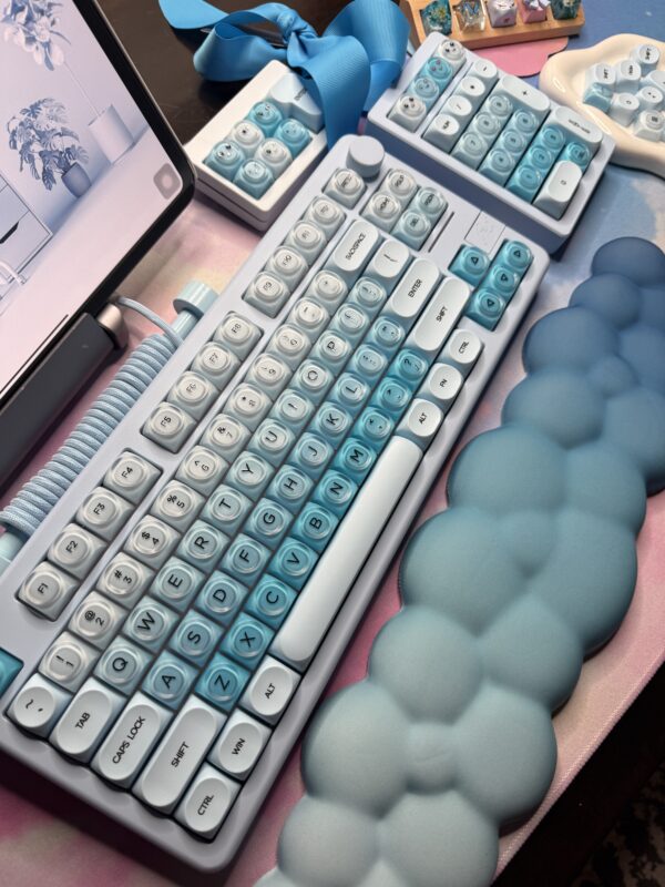Dreamy Light Blue Perfection - Blue Base Mechanical Keyboard by ValindasKeys - Image 14