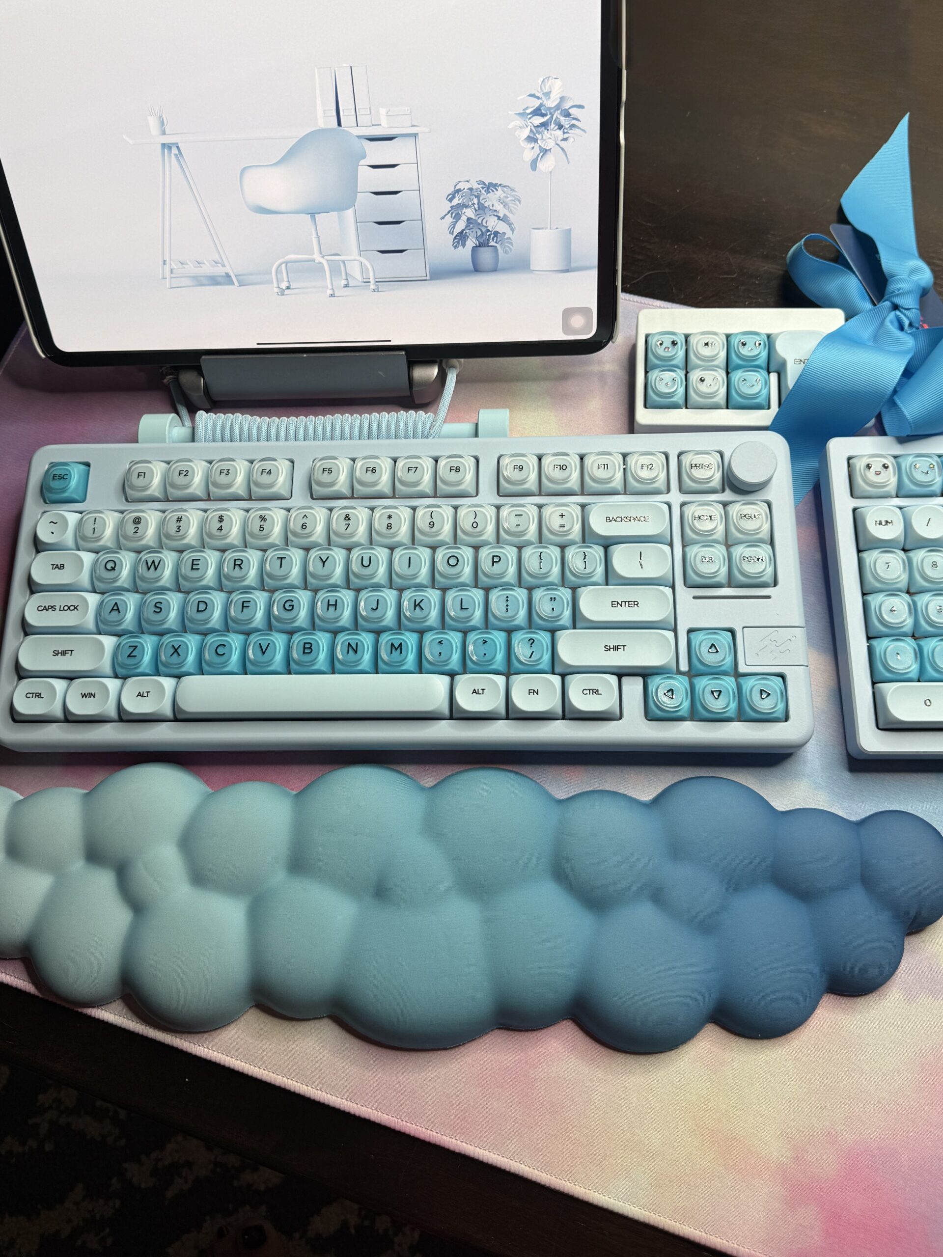 Dreamy Light Blue Perfection - Blue Base Mechanical Keyboard by ValindasKeys - Image 16
