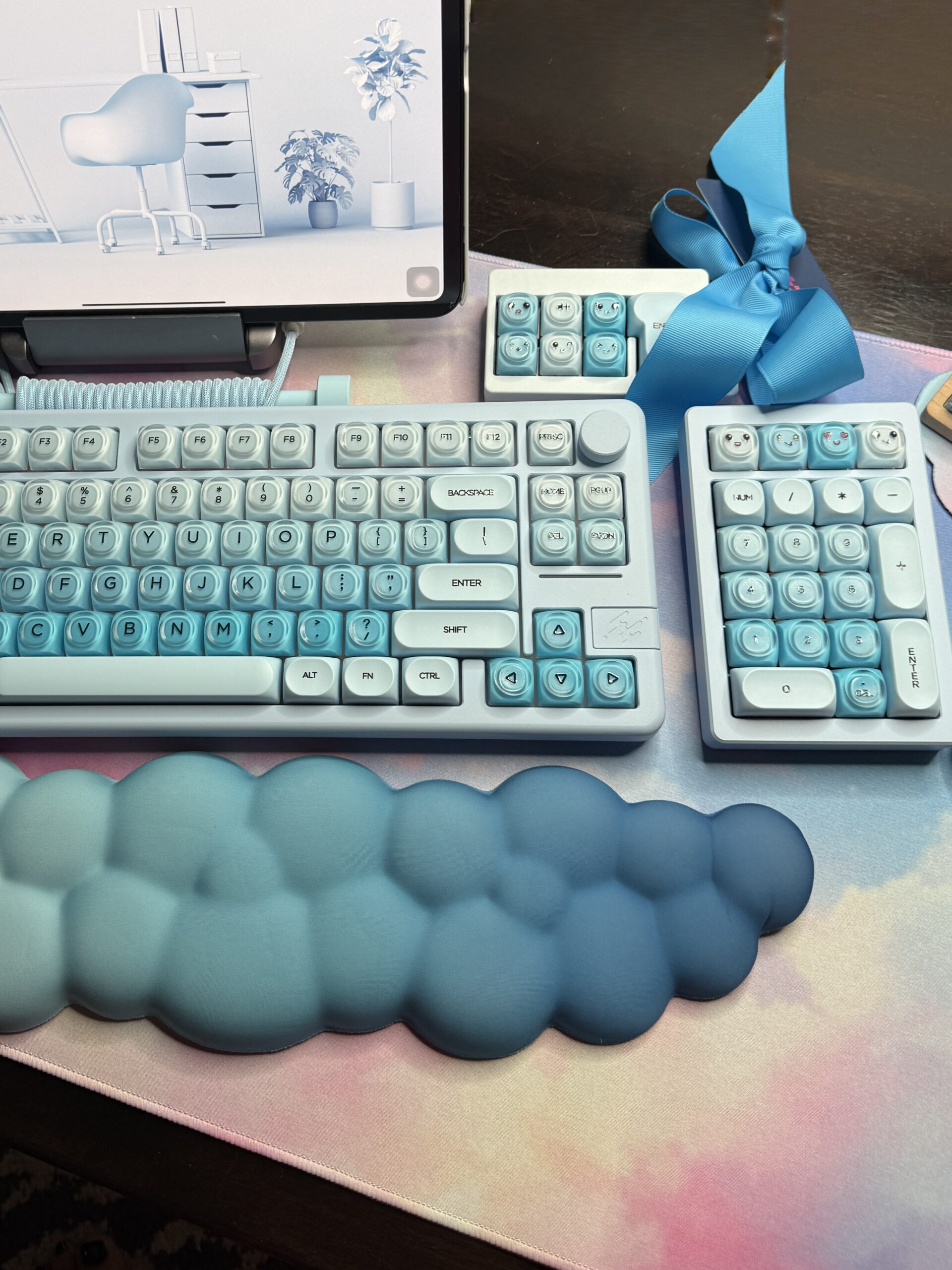 Dreamy Light Blue Perfection - Blue Base Mechanical Keyboard by ValindasKeys - Image 18