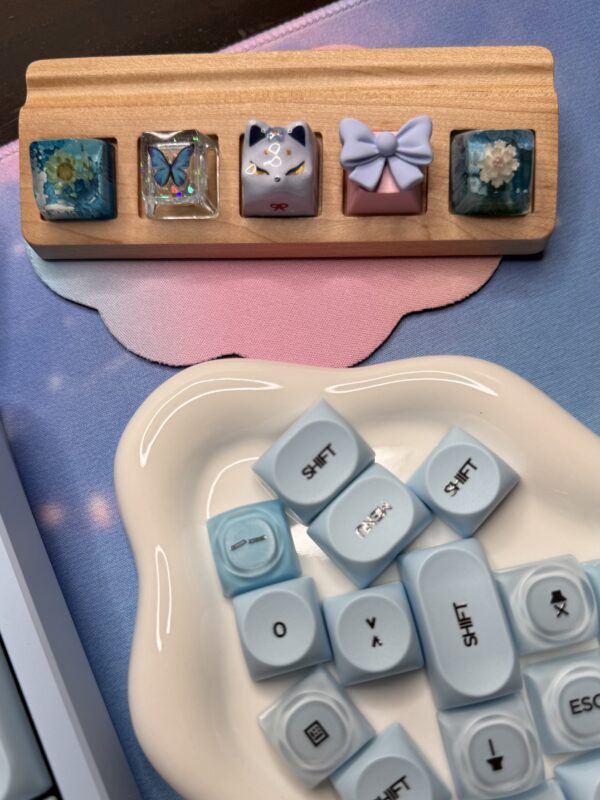 Dreamy Light Blue Perfection - Blue Base Mechanical Keyboard by ValindasKeys - Image 2