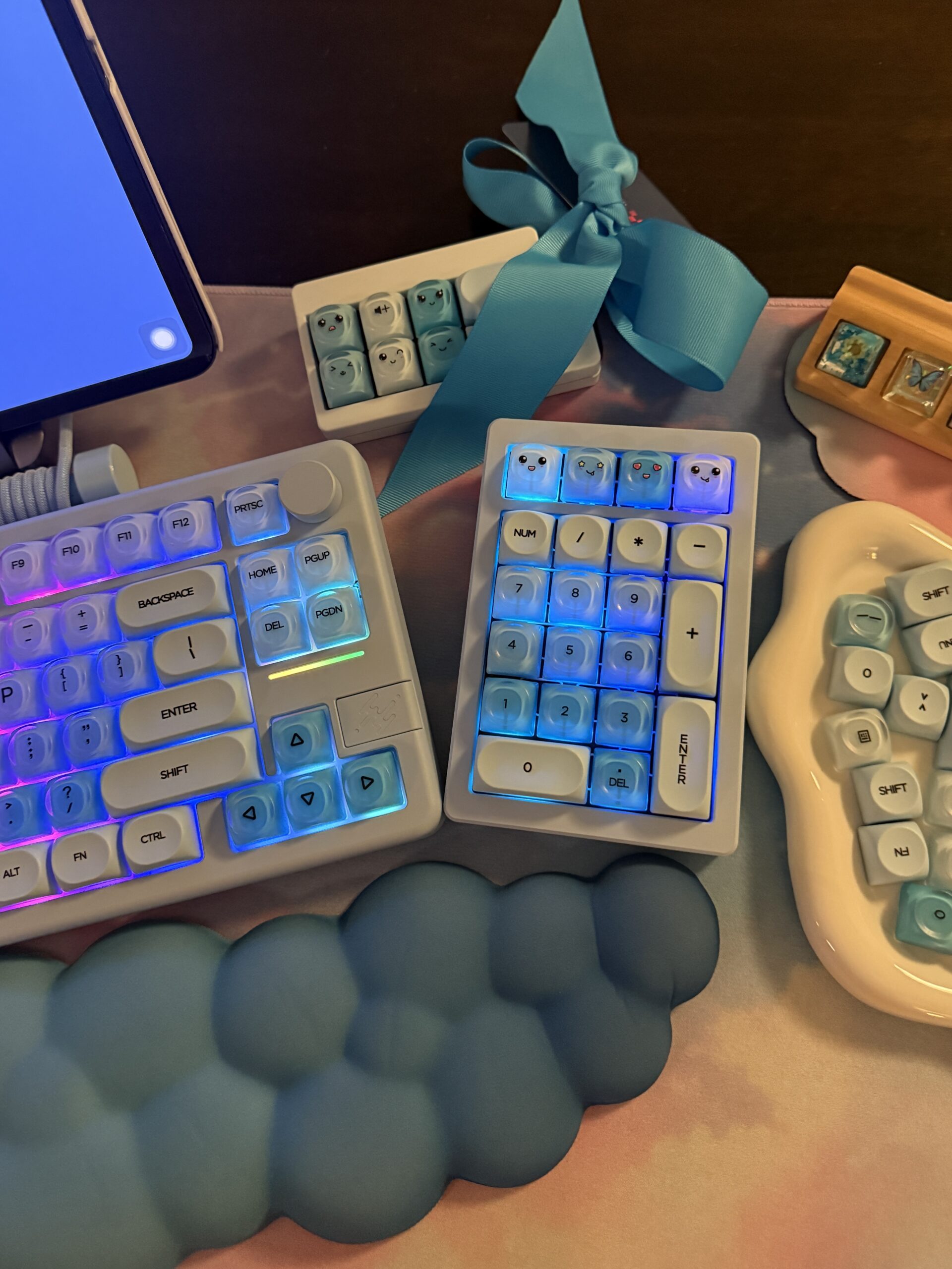 Dreamy Light Blue Perfection - Blue Base Mechanical Keyboard by ValindasKeys - Image 32