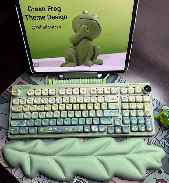 Green Frog Theme 100% Keyboard